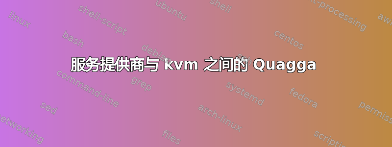 服务提供商与 kvm 之间的 Quagga