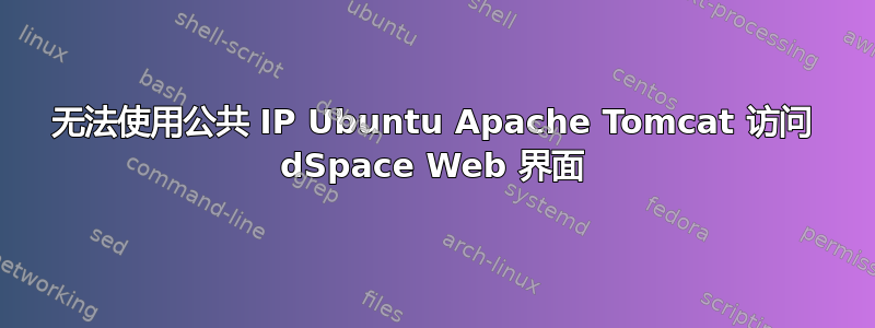 无法使用公共 IP Ubuntu Apache Tomcat 访问 dSpace Web 界面