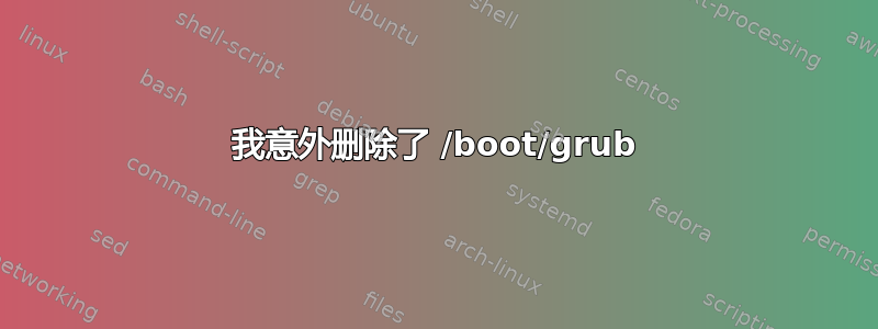 我意外删除了 /boot/grub