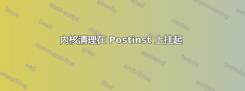 内核清理在 Postinst 上挂起