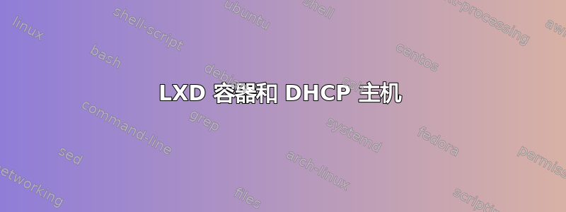 LXD 容器和 DHCP 主机