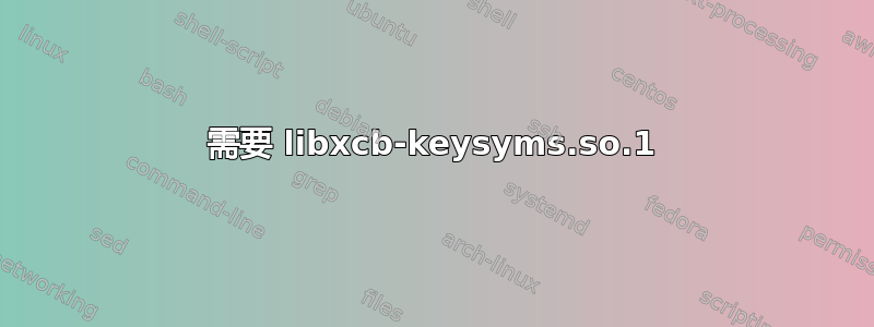 需要 libxcb-keysyms.so.1