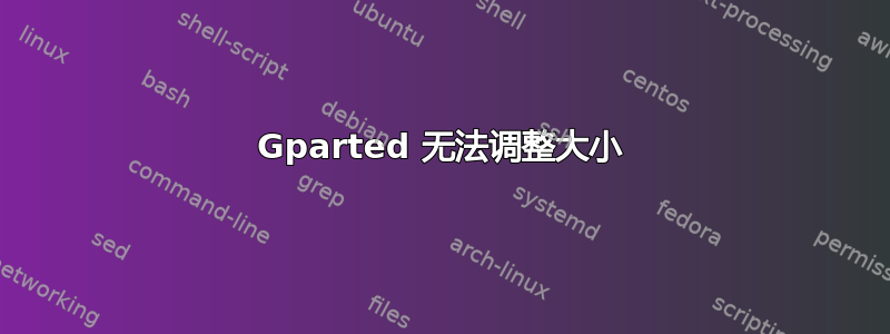 Gparted 无法调整大小