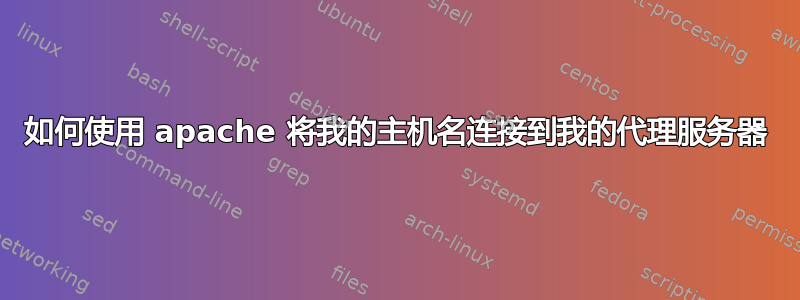 如何使用 apache 将我的主机名连接到我的代理服务器