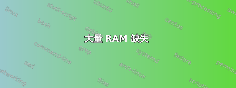 大量 RAM 缺失