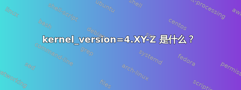 kernel_version=4.XY-Z 是什么？