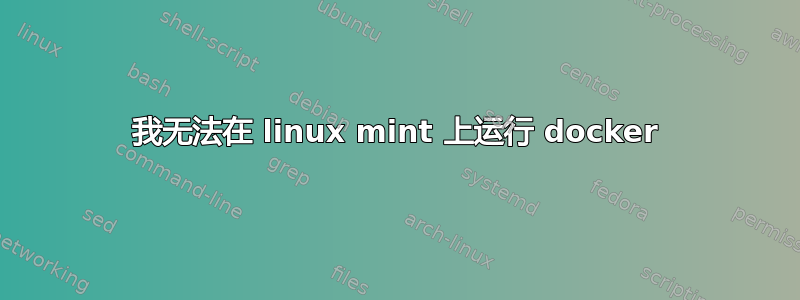 我无法在 linux mint 上运行 docker