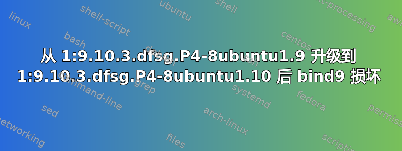 从 1:9.10.3.dfsg.P4-8ubuntu1.9 升级到 1:9.10.3.dfsg.P4-8ubuntu1.10 后 bind9 损坏