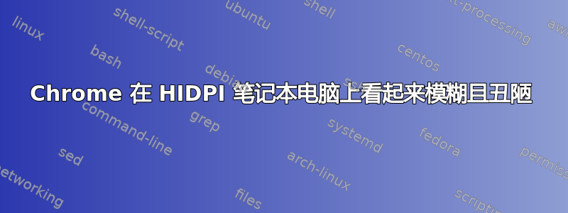 Chrome 在 HIDPI 笔记本电脑上看起来模糊且丑陋