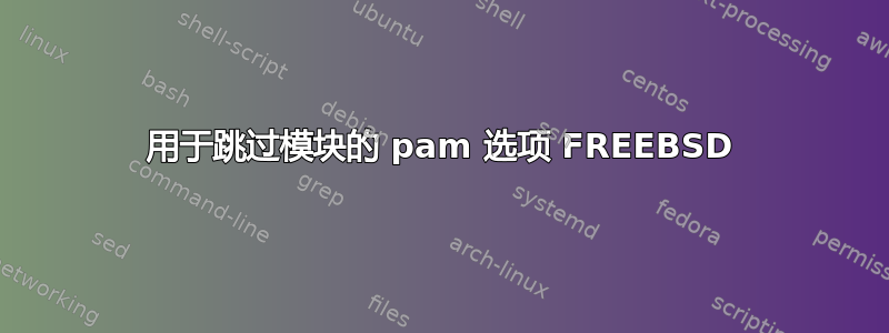 用于跳过模块的 pam 选项 FREEBSD