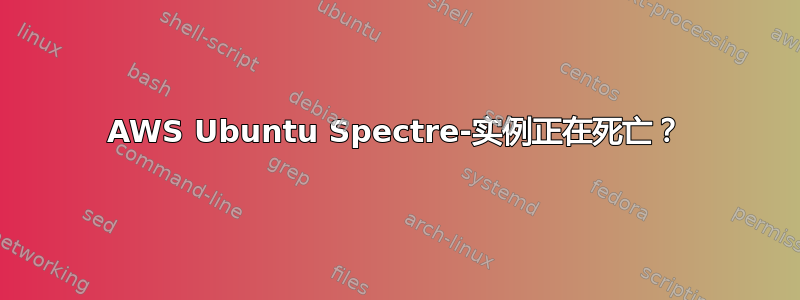 AWS Ubuntu Spectre-实例正在死亡？