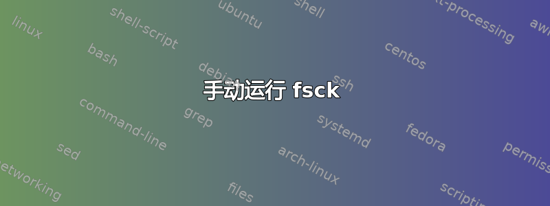 手动运行 fsck