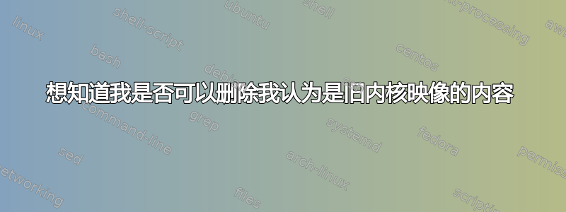 想知道我是否可以删除我认为是旧内核映像的内容