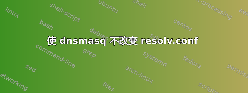 使 dnsmasq 不改变 resolv.conf