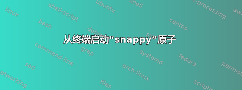 从终端启动“snappy”原子