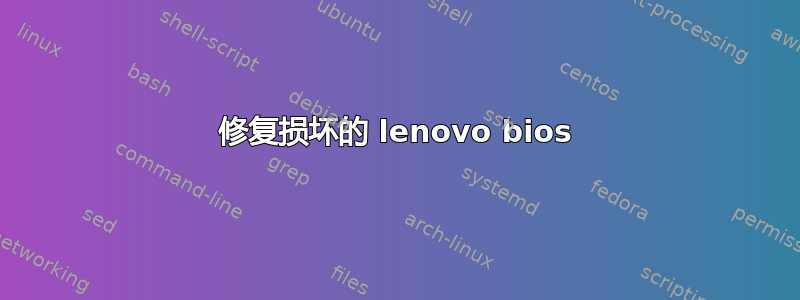 修复损坏的 lenovo bios