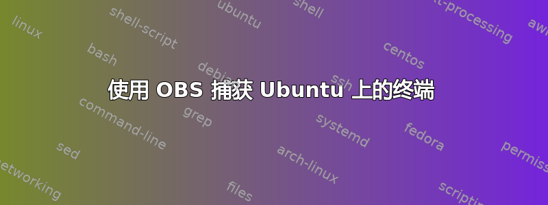 使用 OBS 捕获 Ubuntu 上的终端