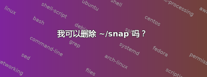 我可以删除 ~/snap 吗？