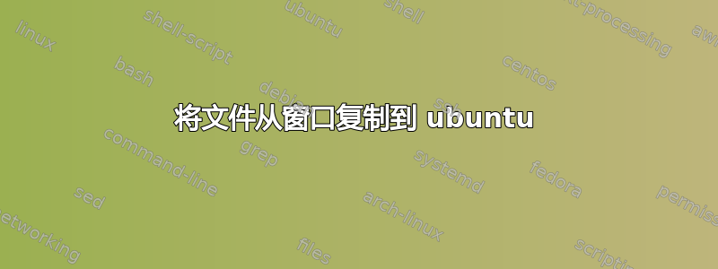 将文件从窗口复制到 ubuntu