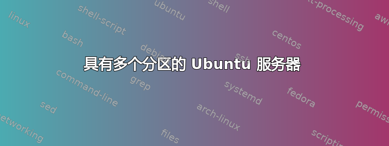 具有多个分区的 Ubuntu 服务器