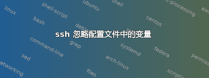 ssh 忽略配置文件中的变量