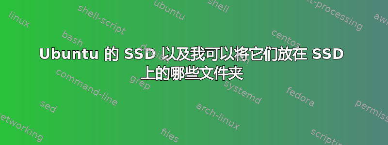 Ubuntu 的 SSD 以及我可以将它们放在 SSD 上的哪些文件夹