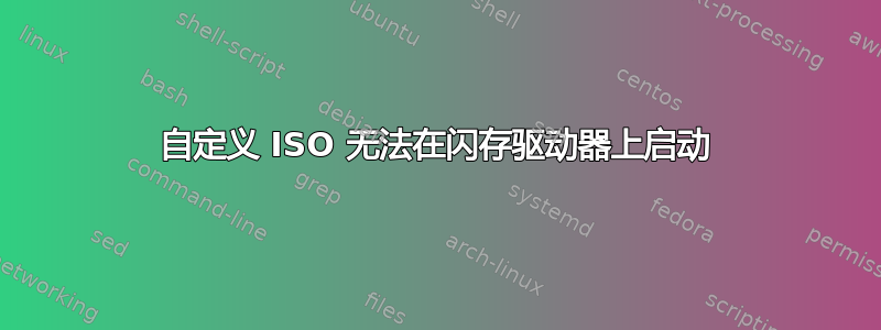 自定义 ISO 无法在闪存驱动器上启动