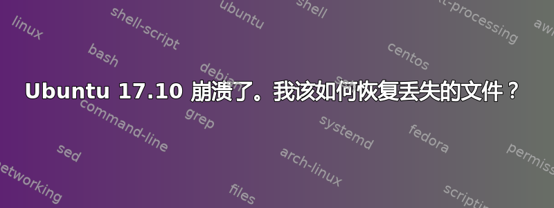 Ubuntu 17.10 崩溃了。我该如何恢复丢失的文件？