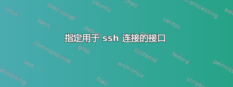 指定用于 ssh 连接的接口