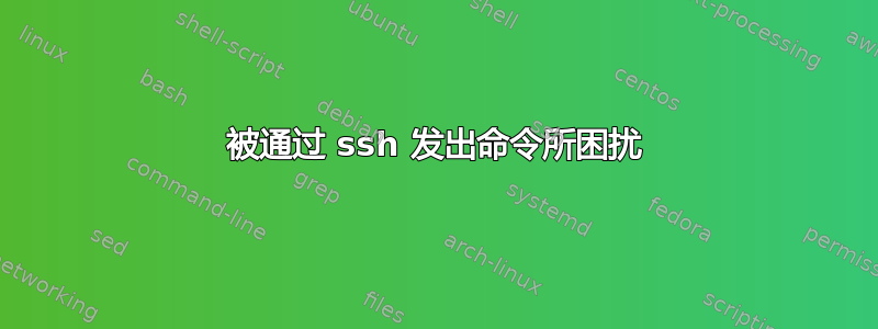 被通过 ssh 发出命令所困扰