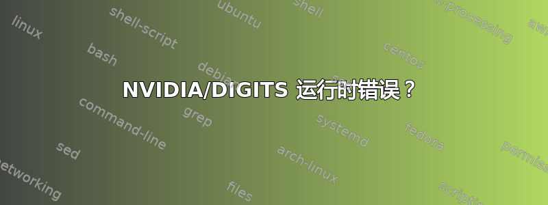 NVIDIA/DIGITS 运行时错误？