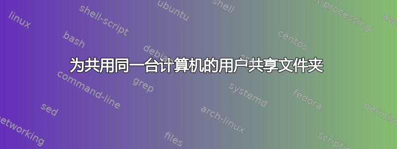 为共用同一台计算机的用户共享文件夹