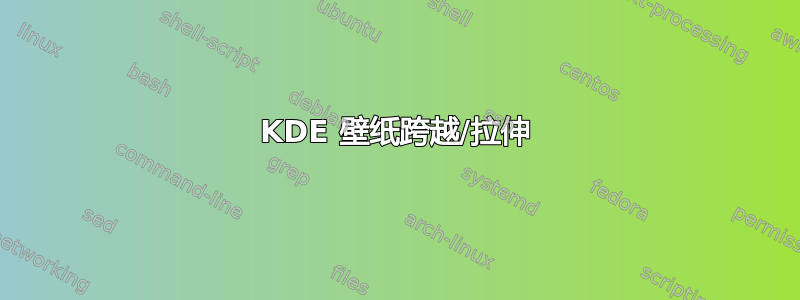 KDE 壁纸跨越/拉伸