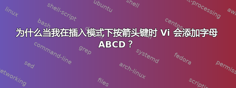 为什么当我在插入模式下按箭头键时 Vi 会添加字母 ABCD？