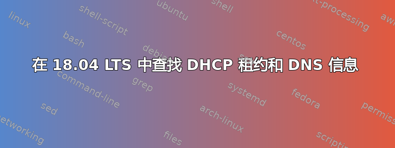 在 18.04 LTS 中查找 DHCP 租约和 DNS 信息