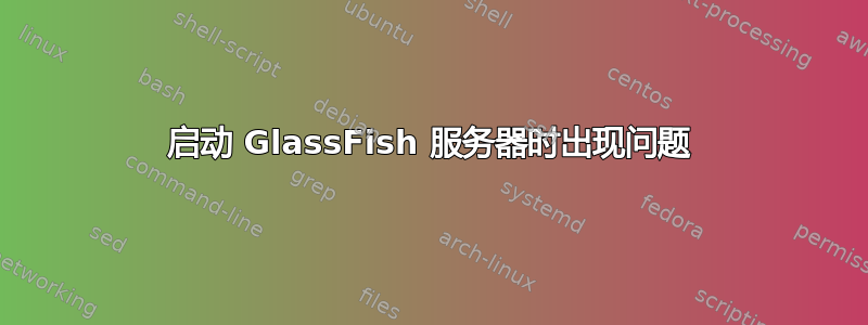 启动 GlassFish 服务器时出现问题