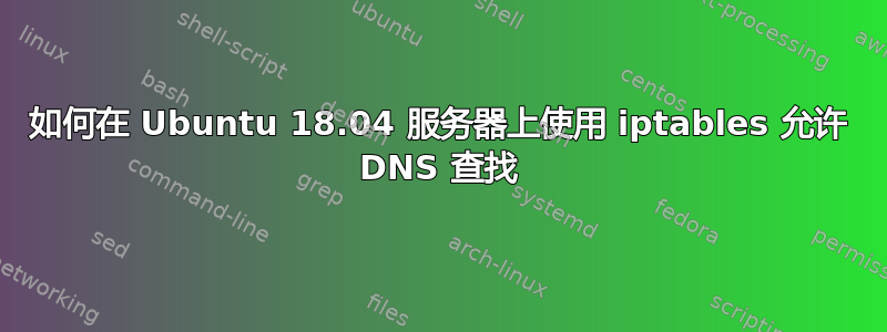 如何在 Ubuntu 18.04 服务器上使用 iptables 允许 DNS 查找