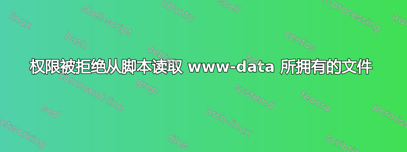 权限被拒绝从脚本读取 www-data 所拥有的文件