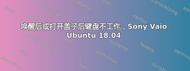 唤醒后或打开盖子后键盘不工作，Sony Vaio Ubuntu 18.04