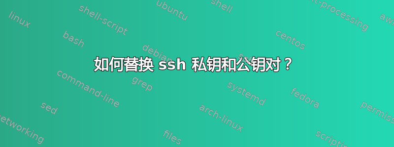 如何替换 ssh 私钥和公钥对？