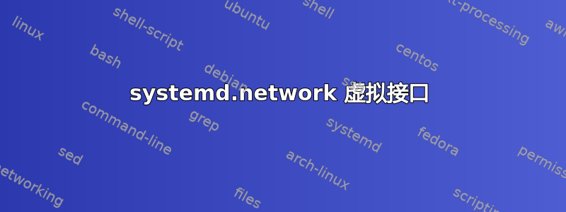 systemd.network 虚拟接口