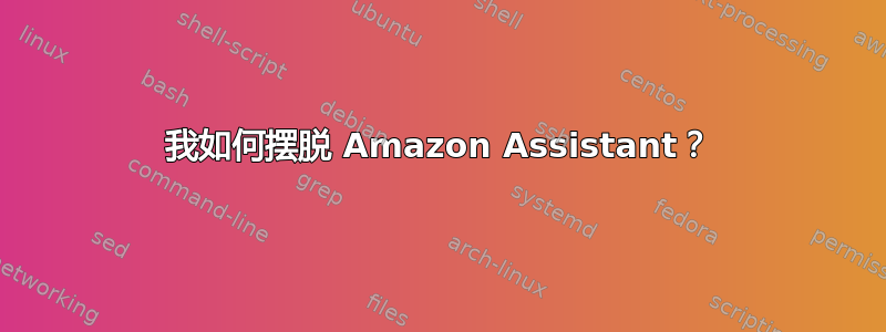 我如何摆脱 Amazon Assistant？