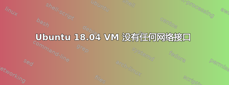 Ubuntu 18.04 VM 没有任何网络接口