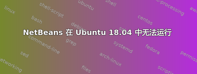 NetBeans 在 Ubuntu 18.04 中无法运行