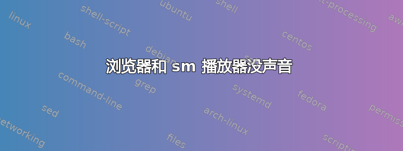 浏览器和 sm 播放器没声音