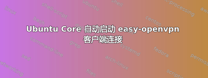 Ubuntu Core 自动启动 easy-openvpn 客户端连接