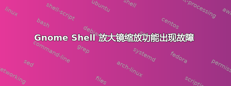 Gnome Shell 放大镜缩放功能出现故障