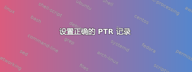 设置正确的 PTR 记录