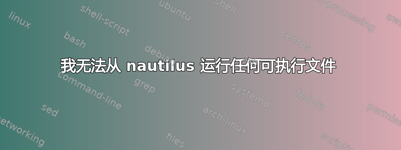 我无法从 nautilus 运行任何可执行文件