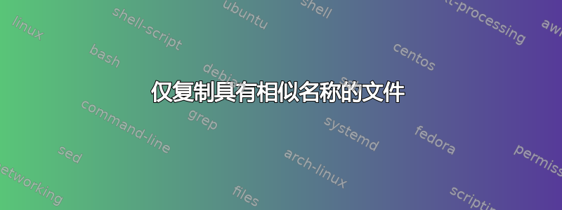 仅复制具有相似名称的文件